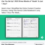 Content creators planner
