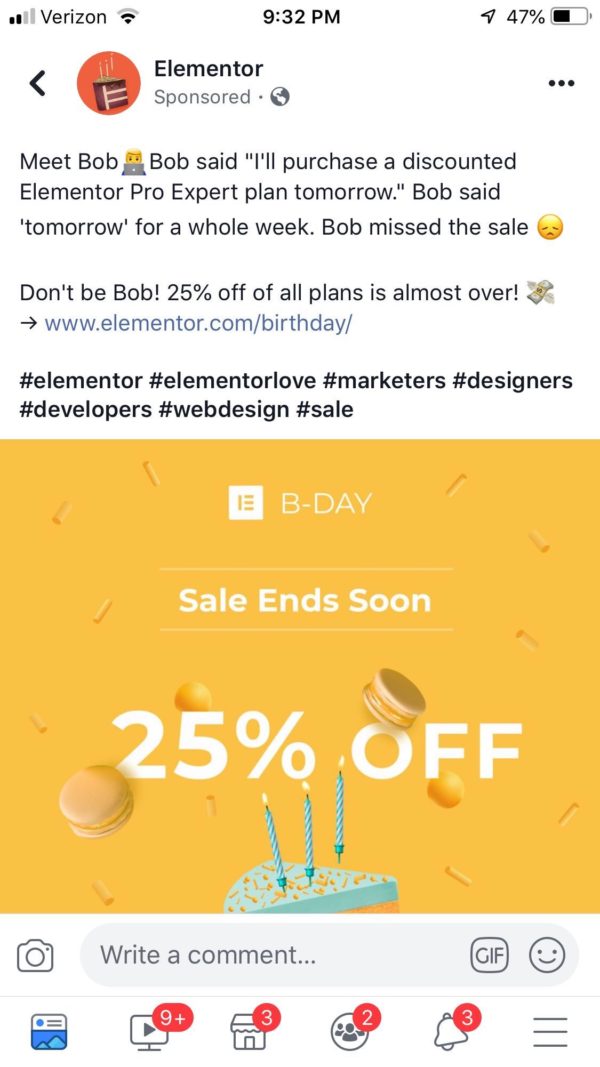 elementor-birthday-sale-ad