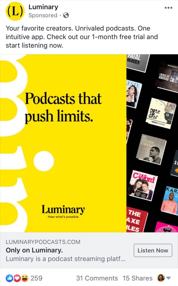 Luminary - Podcasts that push limits