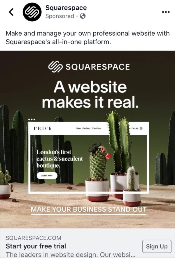 Squarespace - Web design