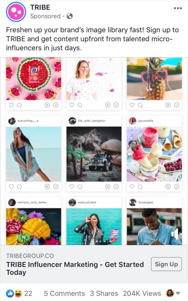TribeGroup - influencer marketing content creation