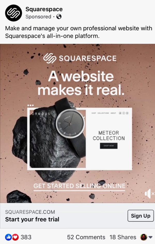 squarespase - website