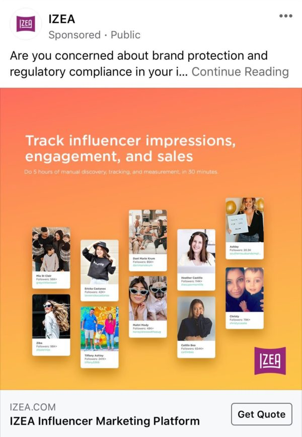 ad-fb-izea-influencer-marketing-platform