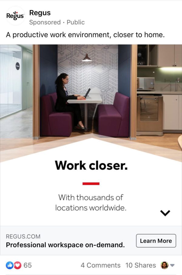 ad-fb-regus-coworking spaces