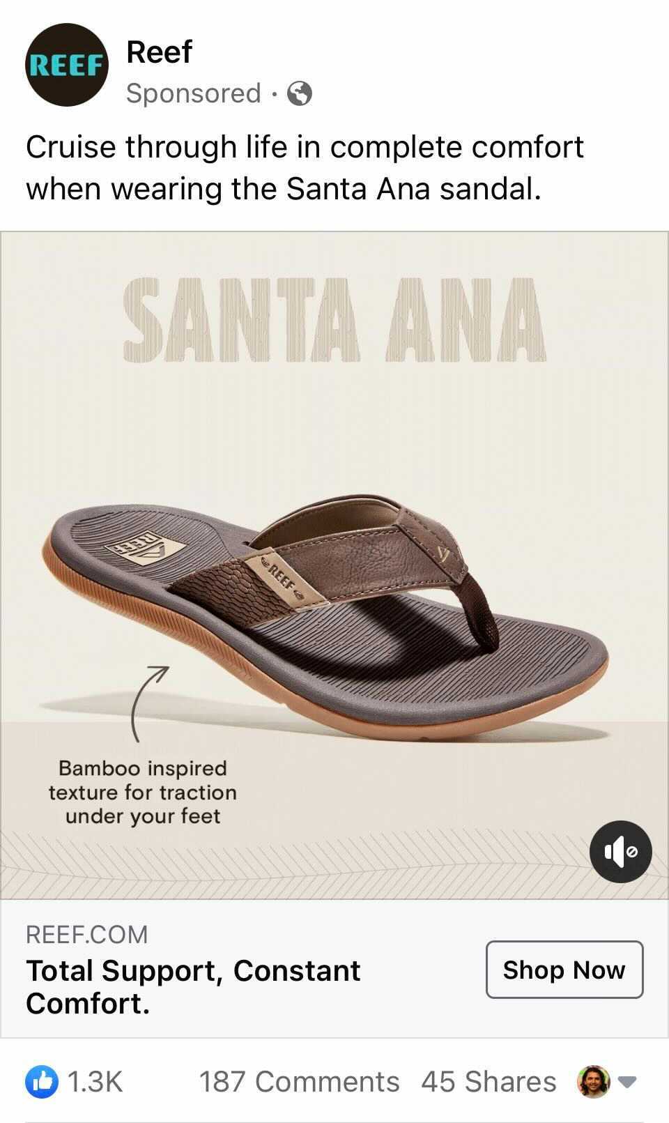 Reef comfort hot sale flip flops