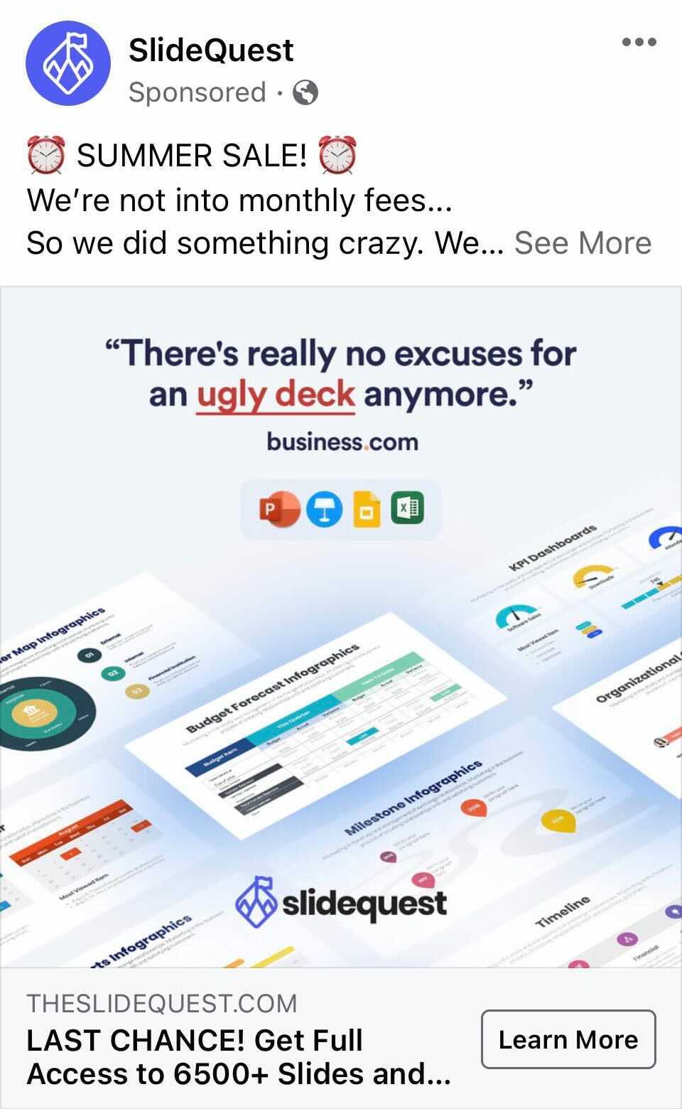 Slidequest PowerPoint/Slides Template LTD Ad Angles