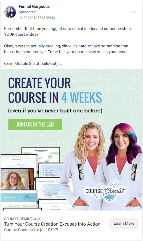 ad-fb-funnel-gorgeous-online-course-launch-specialist