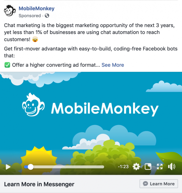 MobileMonkey Ad Creative