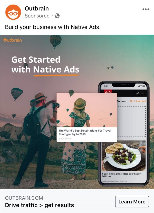 Outbrain - capture real life frame