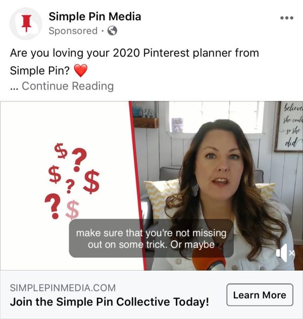 Simple Pin Media - retargeting after downloading lead magnet