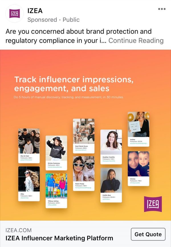 ad-fb-izea-influencer-marketing-platform