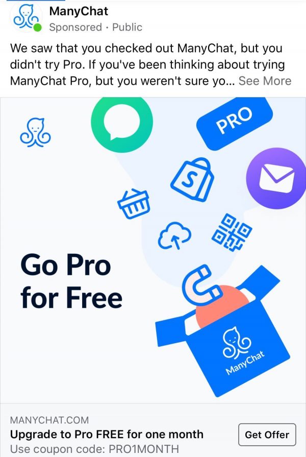 ad-fb-manychat-retargeting with offer
